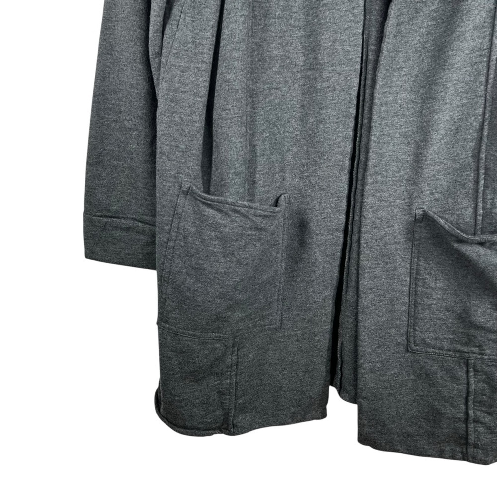 GARNET HILL Women's XL Grey Open Long Cardigan Sweater with Pockets - Picture 4 of 8
